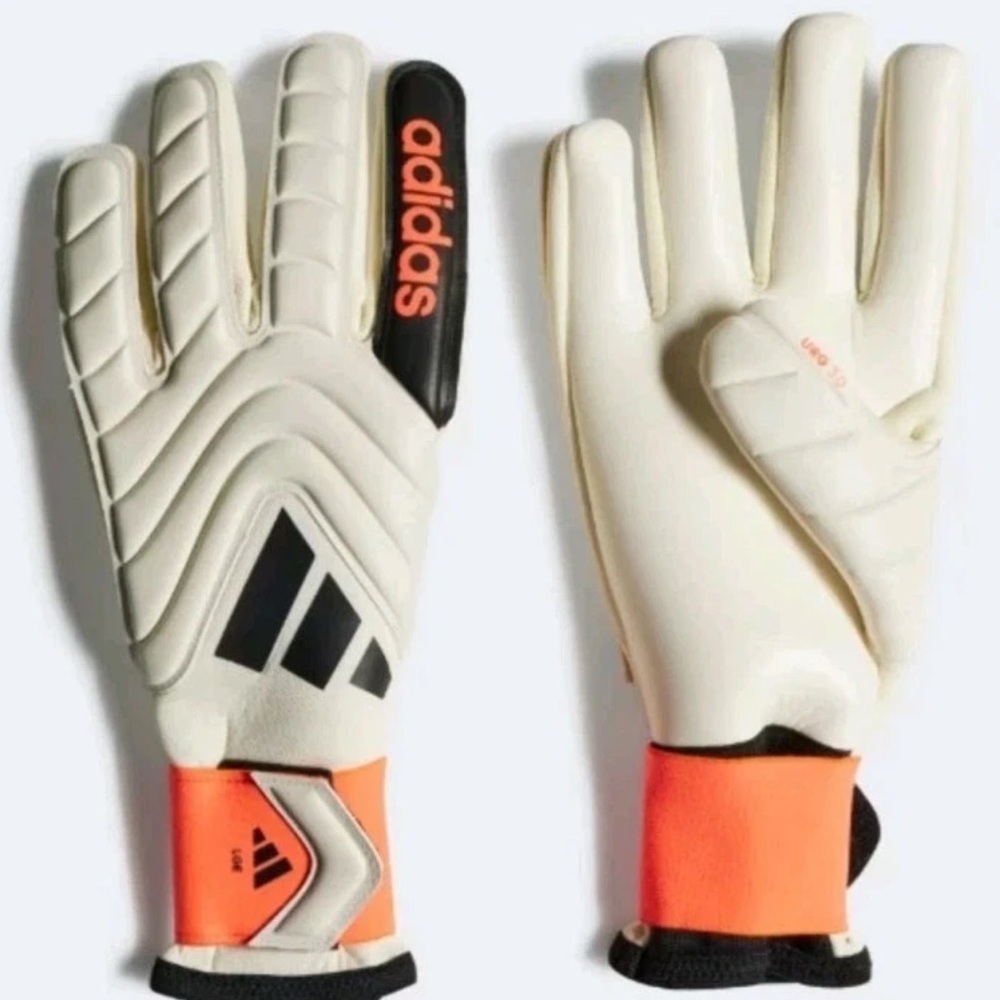 New Adidas Copa GL League Goalkeeper Gloves Ivory Solar Red Black IQ4011 Size 8 - Picture 4 of 8